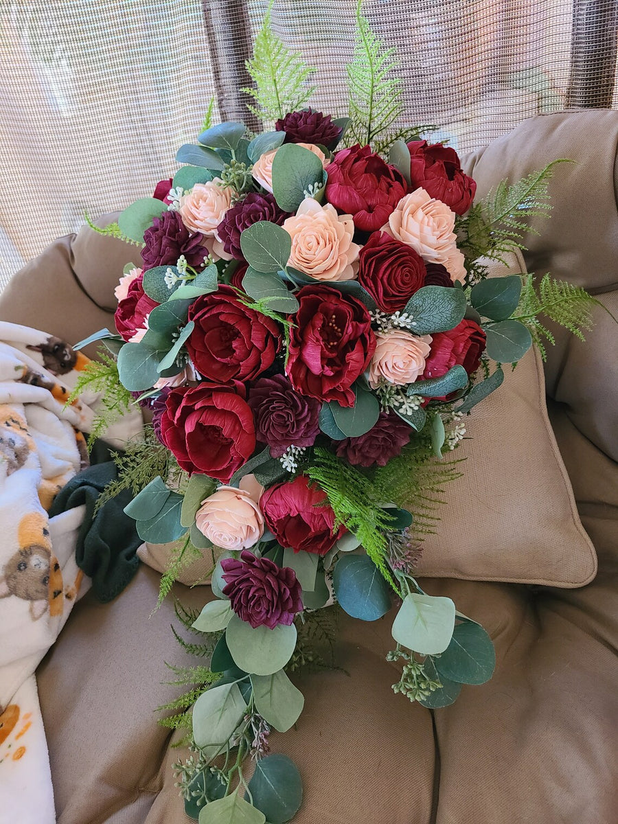 Blush & Burgundy Bouquet - Wholesale / Bulk Flower Delivery