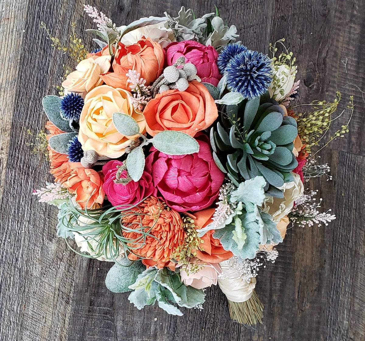 fall succulent bouquet Bright Pink Spring Succulent Bouquet