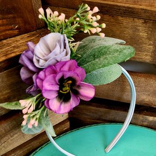 Purple Pansy Headband