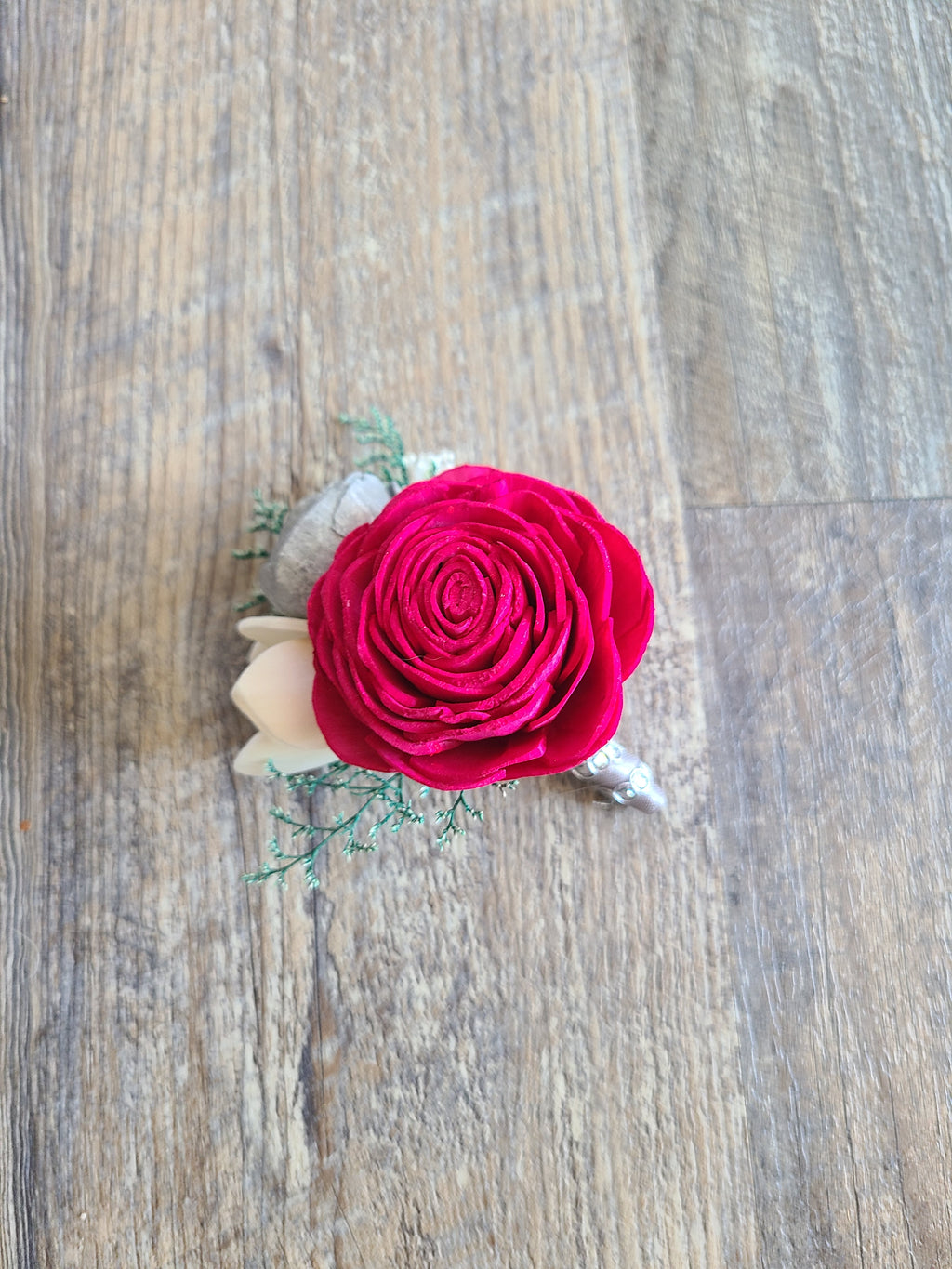 Bright Fuschia Pink Boutonniere