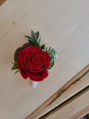 Red Rose Classic Boutonniere