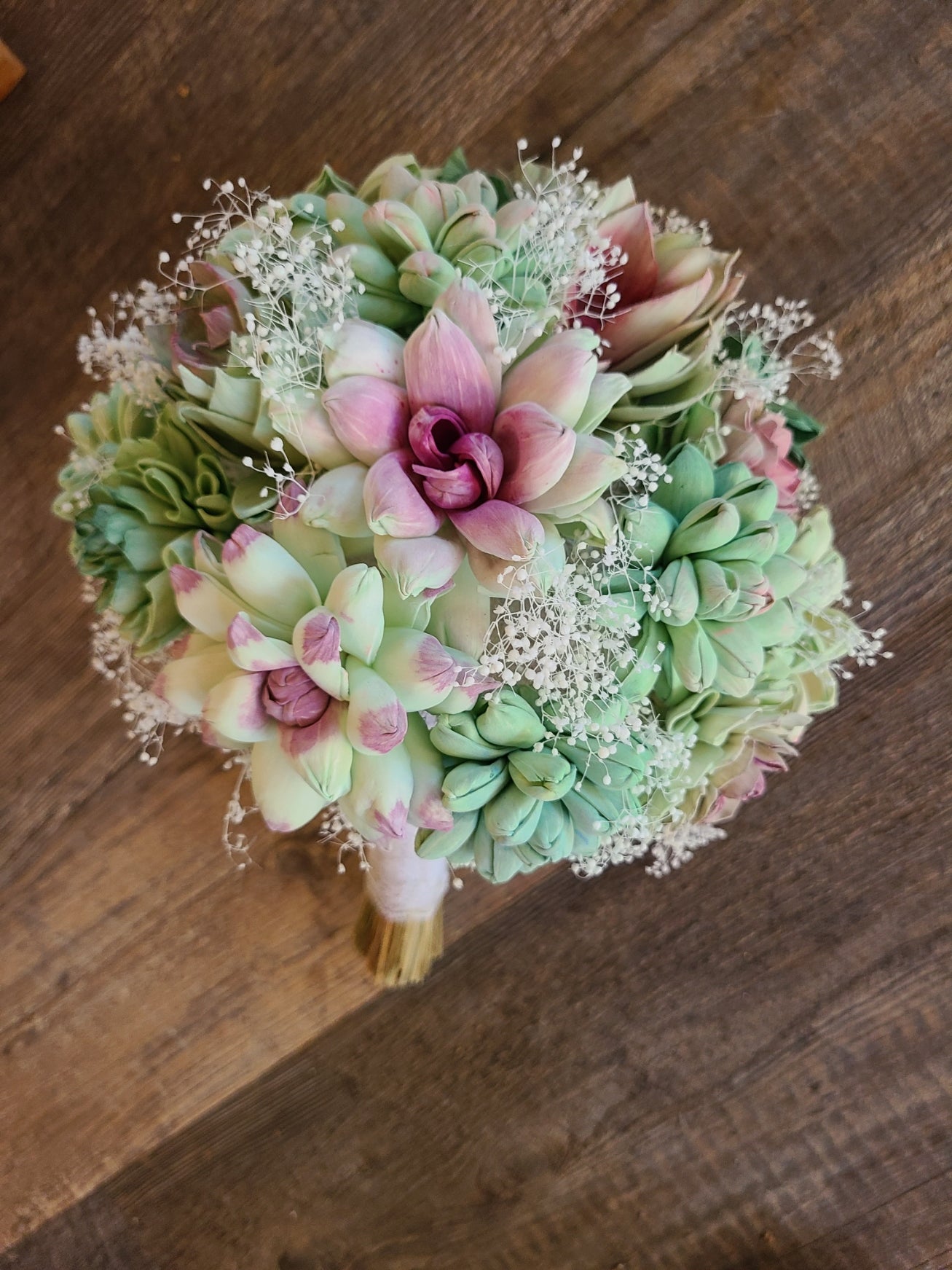 etsy succulent bouquet Hand-Painted Wooden Succulent Flower Bouquet – My Dinosaur Dreams