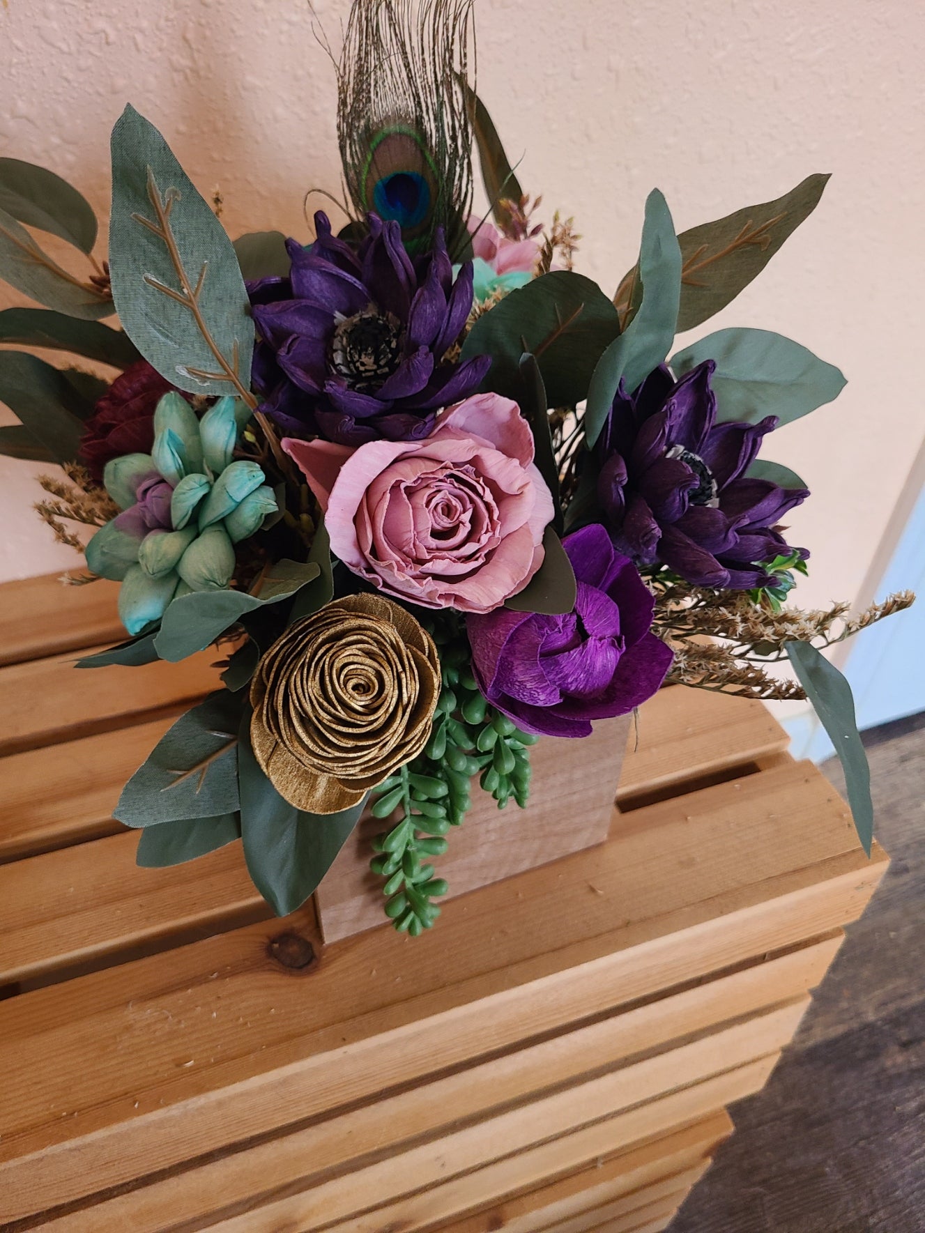 Peacock Floral Centerpiece