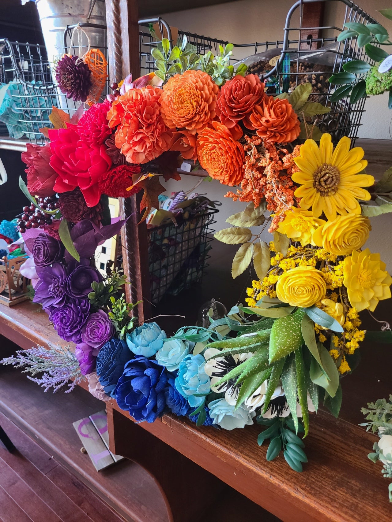 Rainbow Year-round Wreath