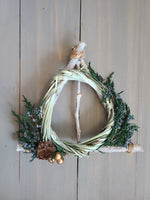 Wintry Deathly Hallows wreath