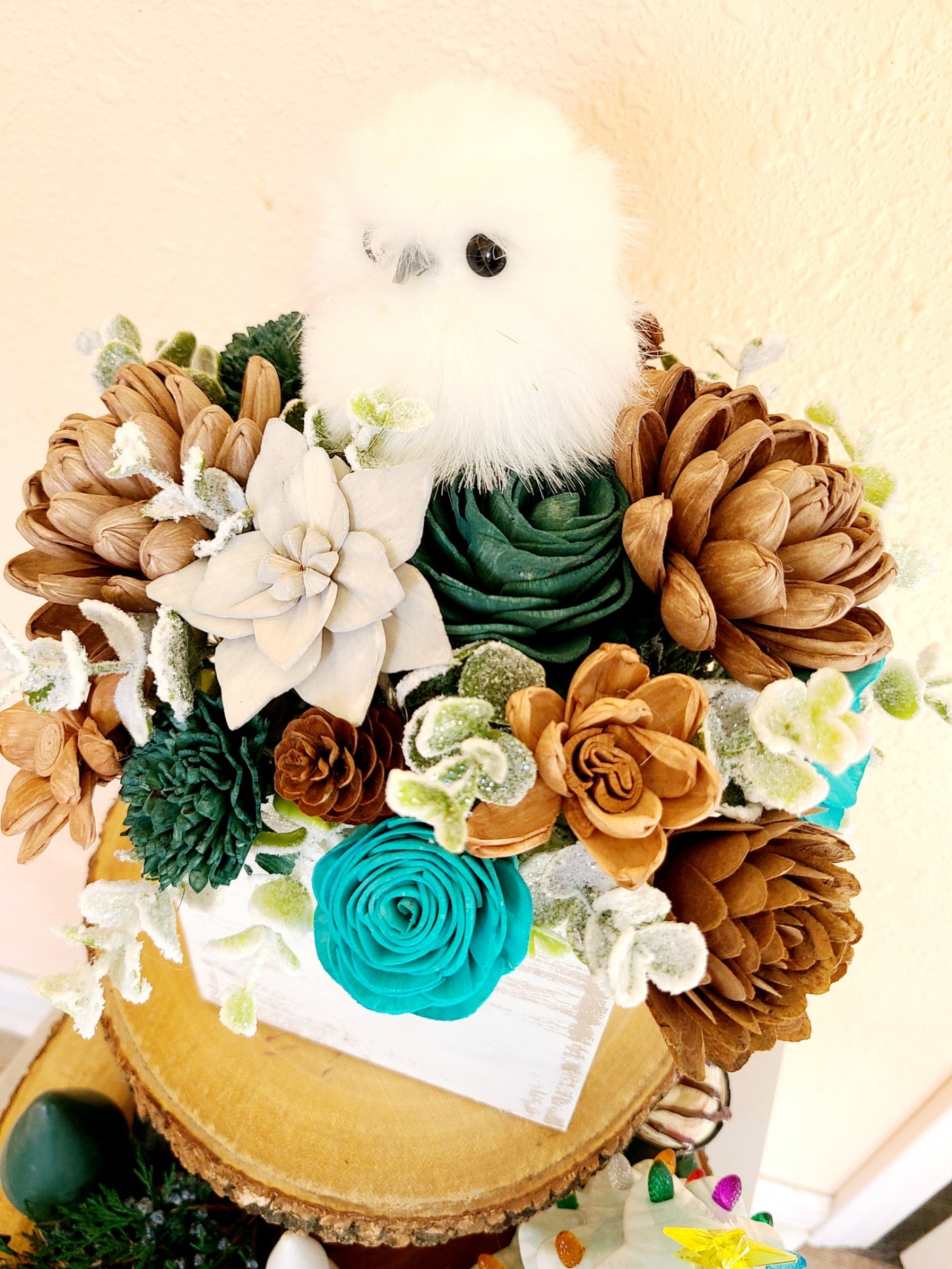 Winter Owl Centerpiece