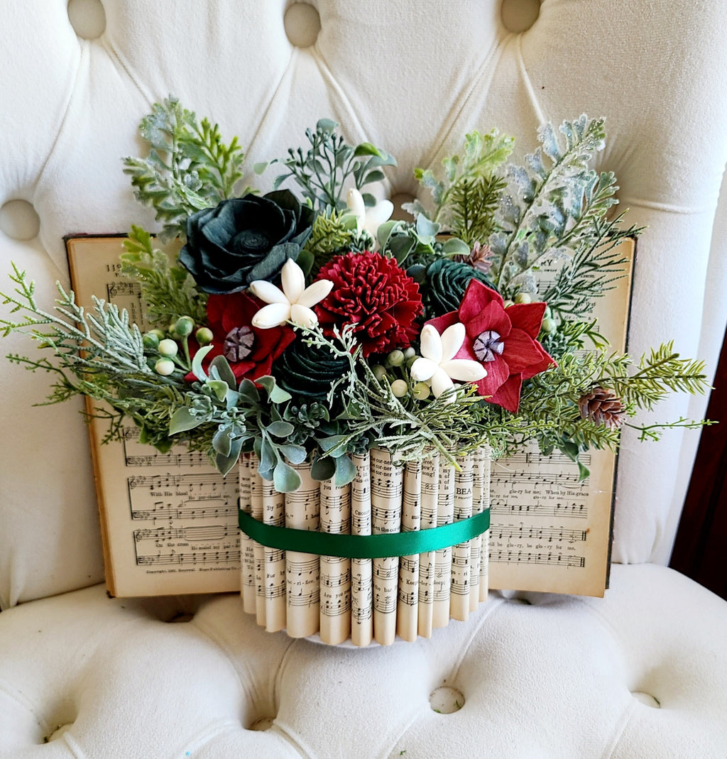 Vintage Hymnal Christmas Arrangement