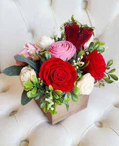 Valentine's Red and Pink Rose Arrangement