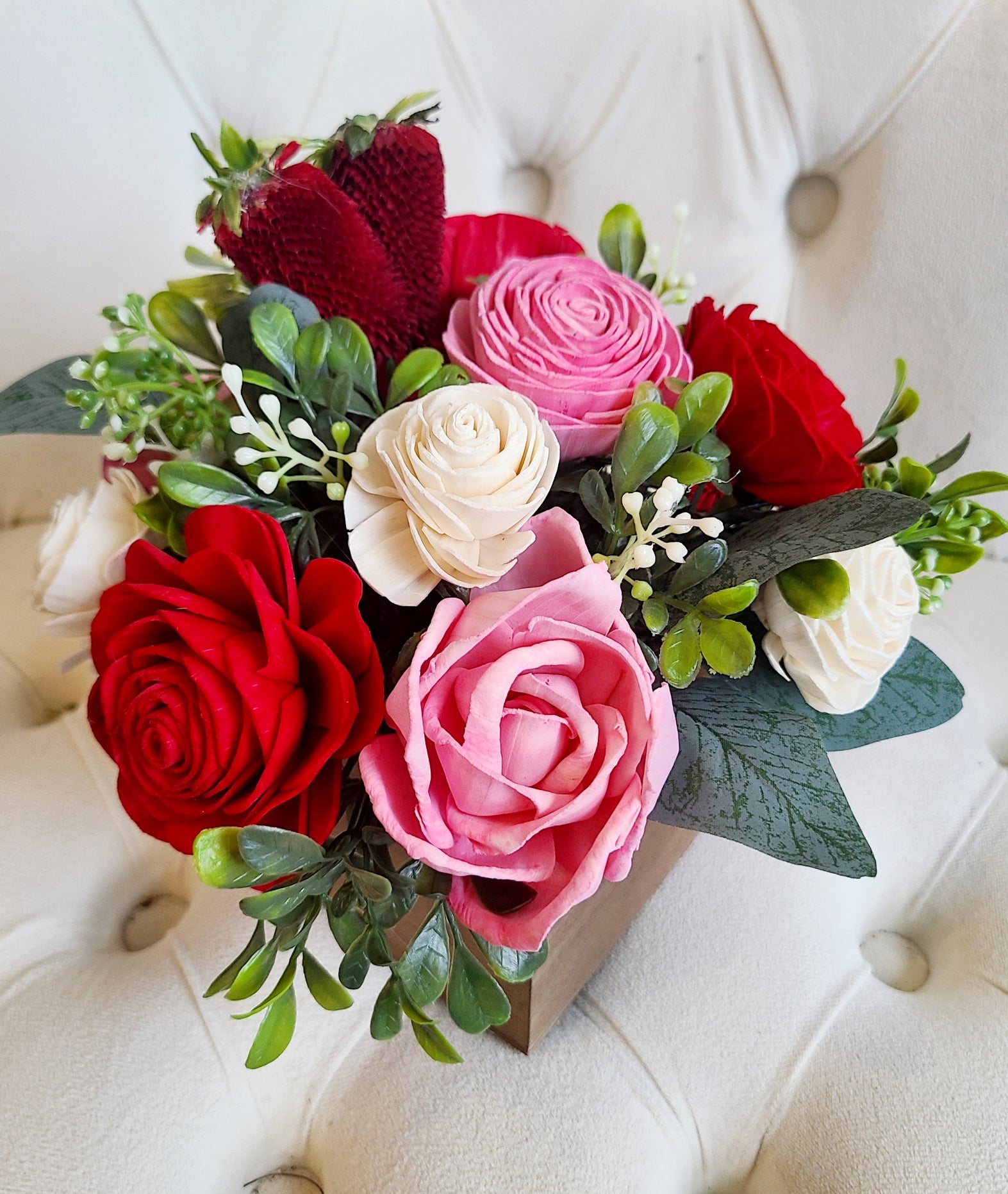 Valentine's Red and Pink Rose Arrangement