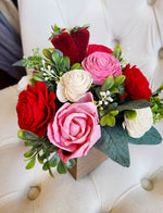 Valentine's Red and Pink Rose Arrangement