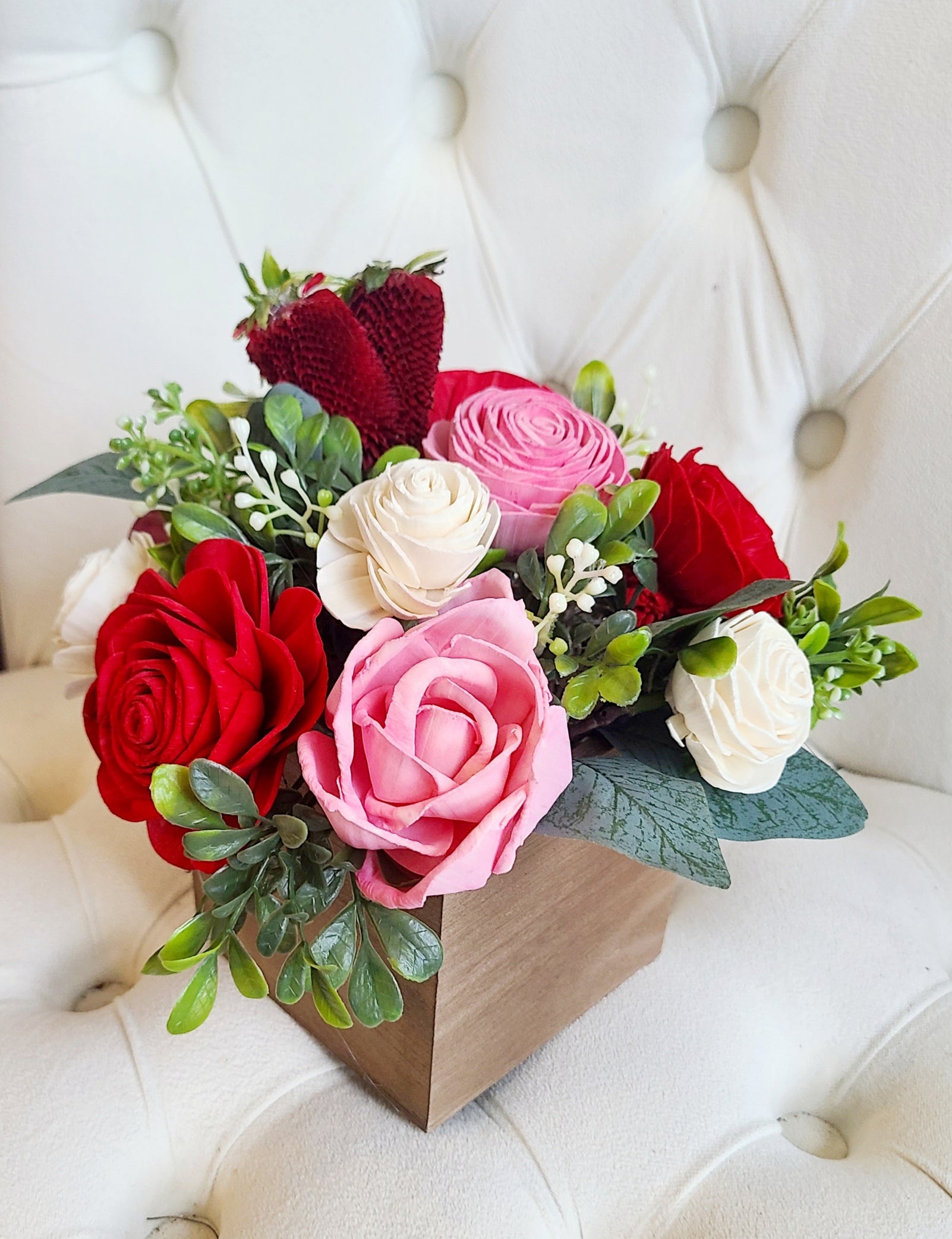 Valentine's Red and Pink Rose Arrangement