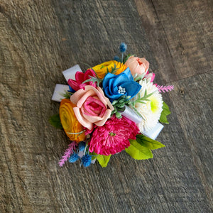 Deluxe Bright Pink Prom Corsage and Boutonniere Set