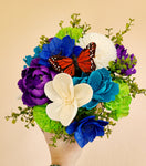 Spring Jewels Wooden Flower Centerpiece