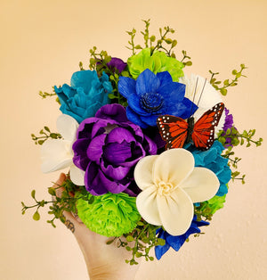Spring Jewels Wooden Flower Centerpiece