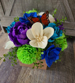 Spring Jewels Wooden Flower Centerpiece