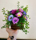 Wooden May Day Pansy Box
