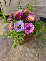 Wooden May Day Pansy Box