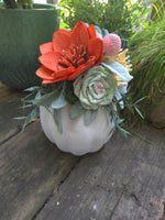 Wood Flower Succulent Pumpkin Workshop
