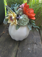 Wood Flower Succulent Pumpkin Workshop