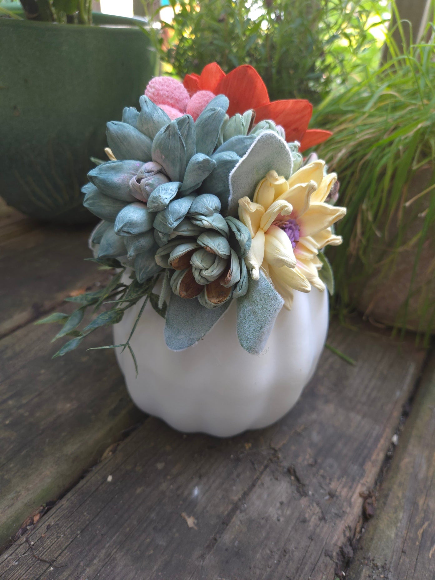 Wood Flower Succulent Pumpkin Workshop