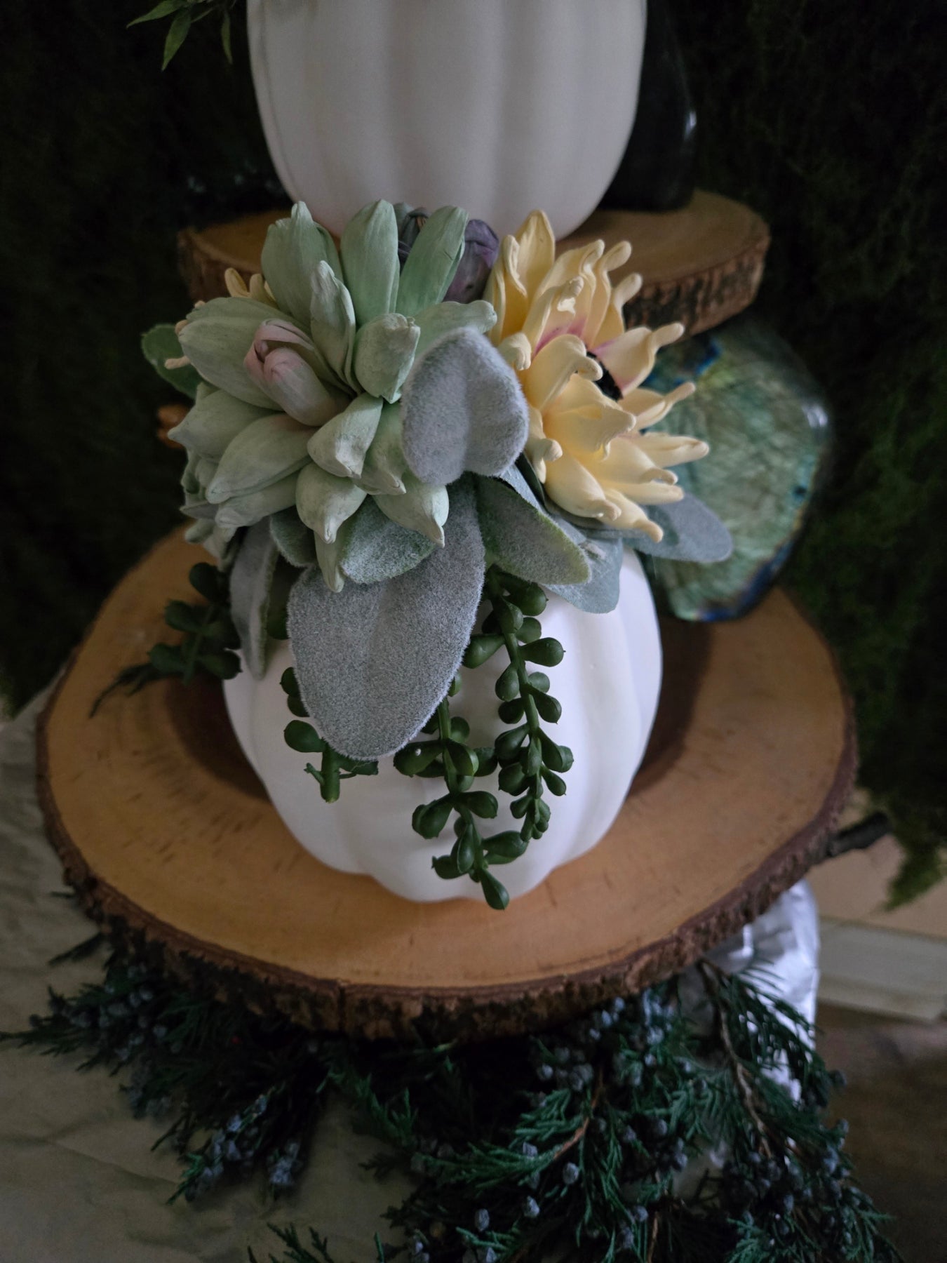 Wood Flower Succulent Pumpkin Workshop
