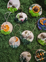 Woodland Mushroom Yule Ornament with Quartz