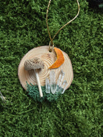 Woodland Mushroom Yule Ornament with Quartz