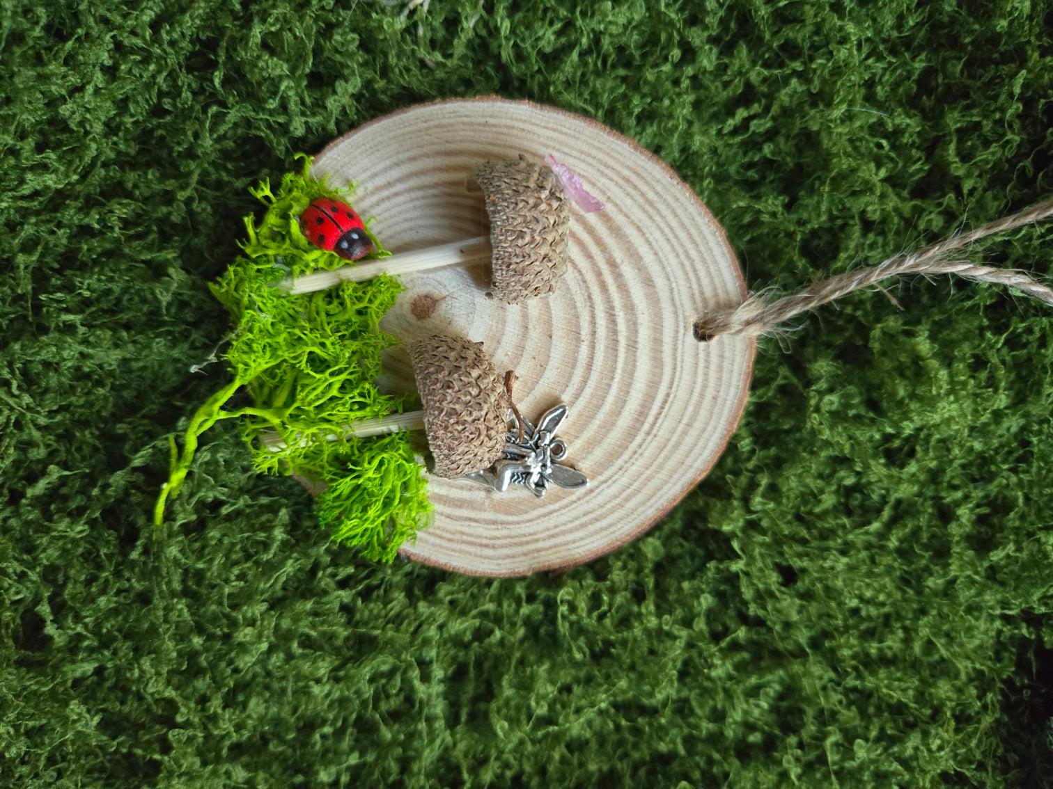 Woodland Mushroom Yule Ornament with Quartz