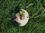 Woodland Mushroom Yule Ornament with Quartz