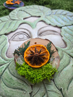 Woodland Mushroom Yule Ornament with Quartz