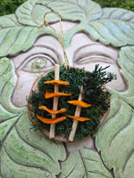 Woodland Mushroom Yule Ornament with Quartz