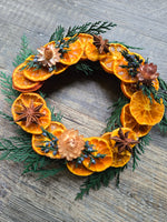 Dried Orange and Evergreen Winter Wreath