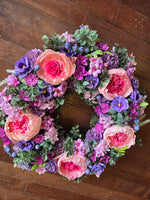 May Day Spring Peony Wreath
