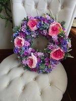May Day Spring Peony Wreath