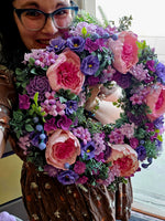 May Day Spring Peony Wreath