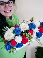 Red, White, and Blue Patriotic Centerpiece