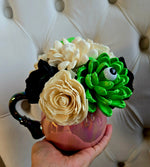 Witch's Brew Floral Cauldron Mug
