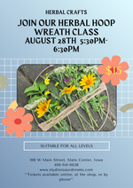 Herbal and Floral Hoop Wreath August 28th