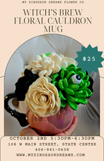 Witch's Brew Floral Cauldron Mug