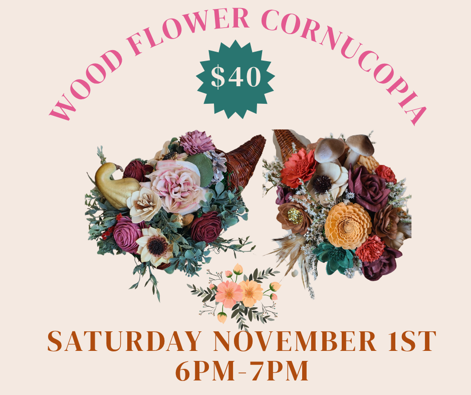 Wood Flower Cornucopia Workshop