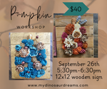 Pumpkin Flower Wall Art Workshop
