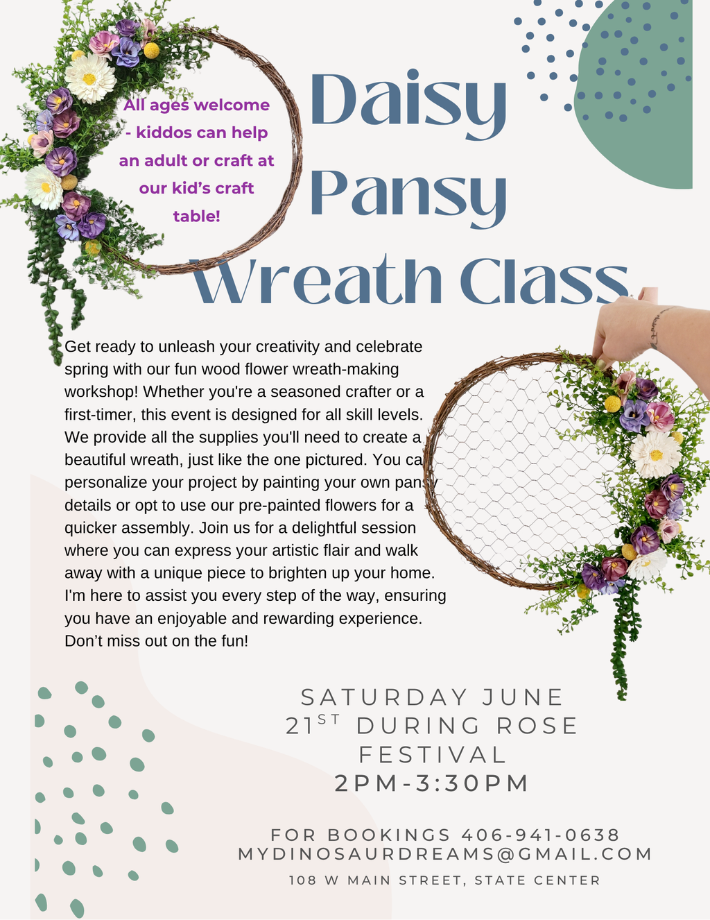 Pansy Wreath Make and Take Class