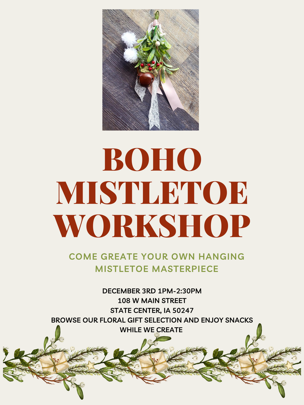 Boho Mistletoe Workshop