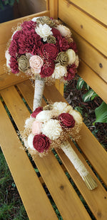 Burgundy and Gold Dahlia Bouquet