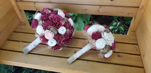 Burgundy and Gold Dahlia Bouquet