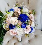 Royal Blue and Blush Bouquet