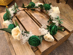 Emerald hydrangea flower crown