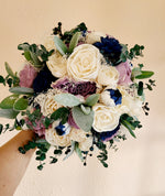 Lavender and Navy Blue Sola Bouquet