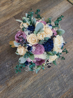 Lavender and Navy Blue Sola Bouquet