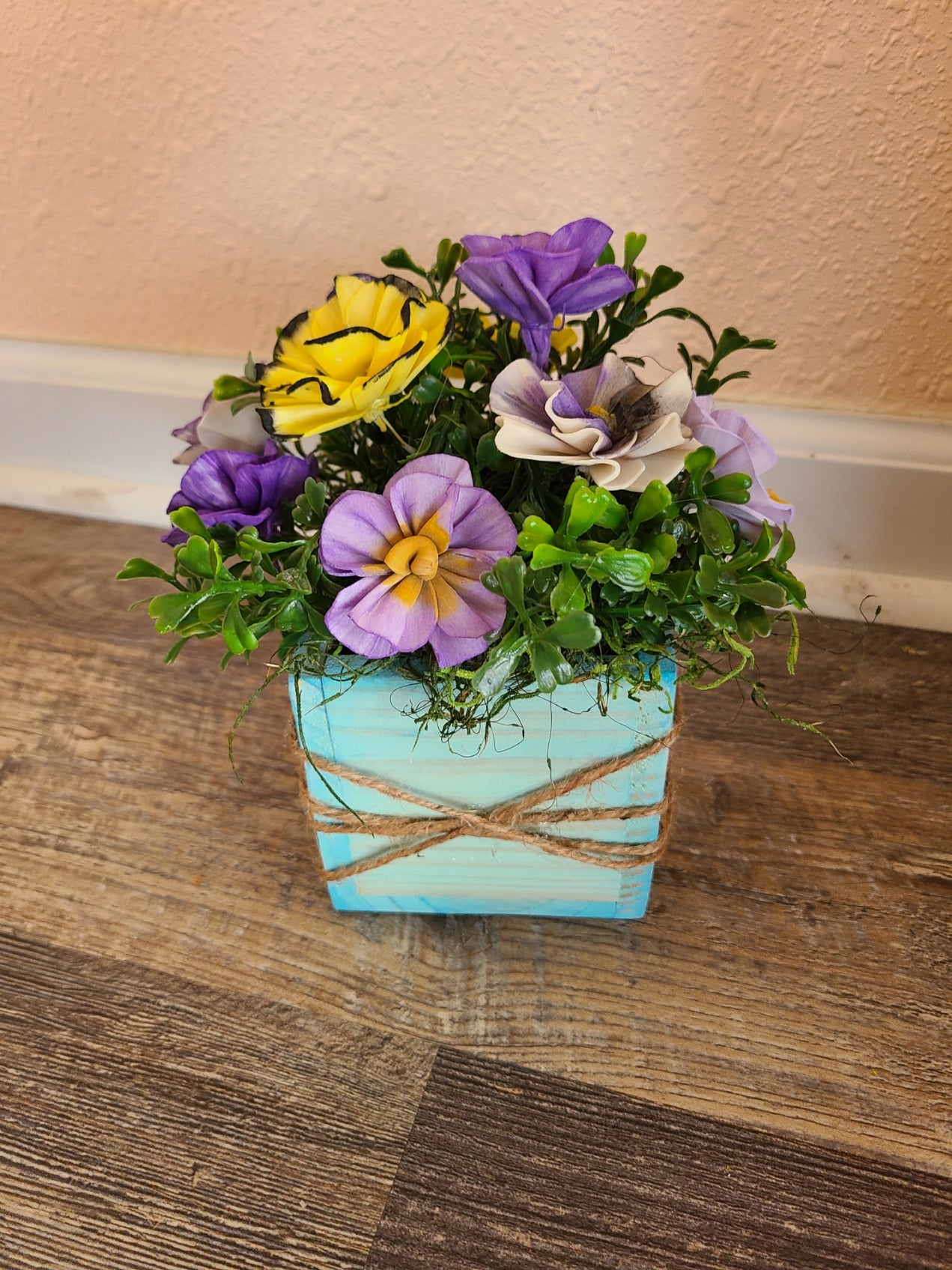 Turquoise Pansy Box